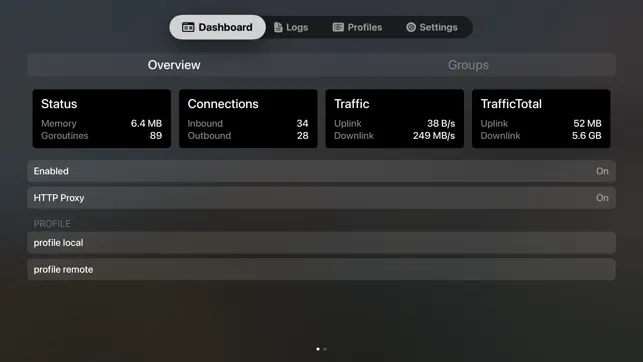 sing-box Apple TV下截图